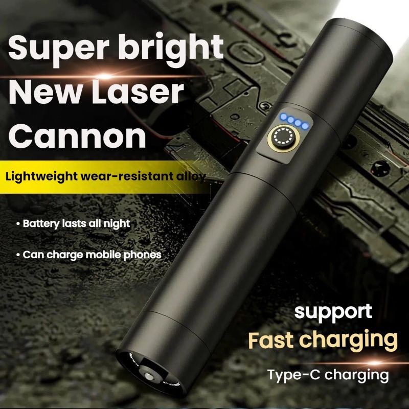 Outdoor Adventure Trips - Sterk licht LED-zaklamp Type-C Opladen Telescopische