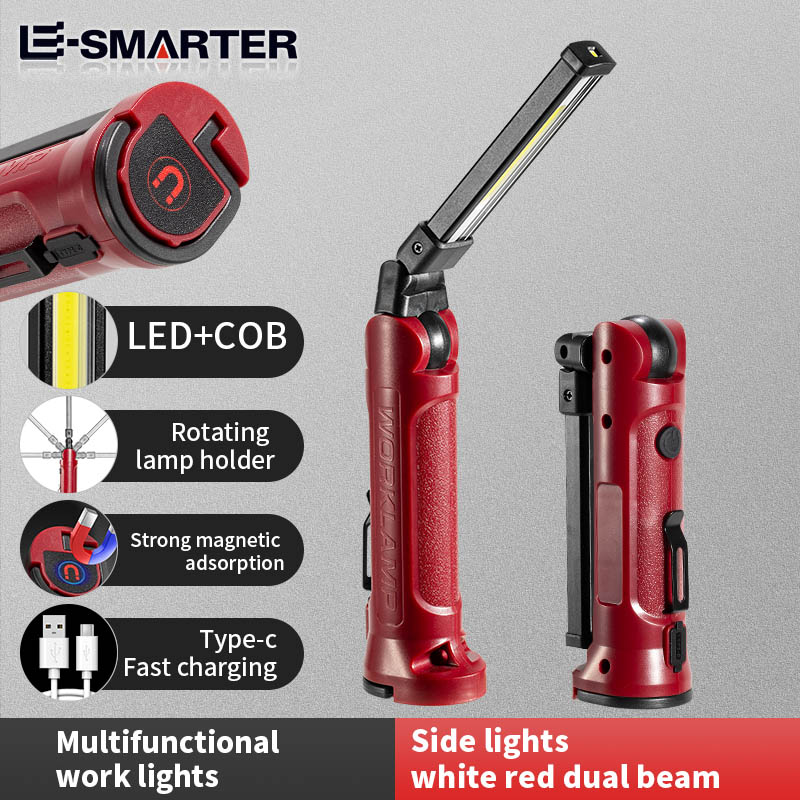 Outdoor Adventure Trips - COB LED-werklamp Oplaadbare opvouwbare zaklamp Outdoor