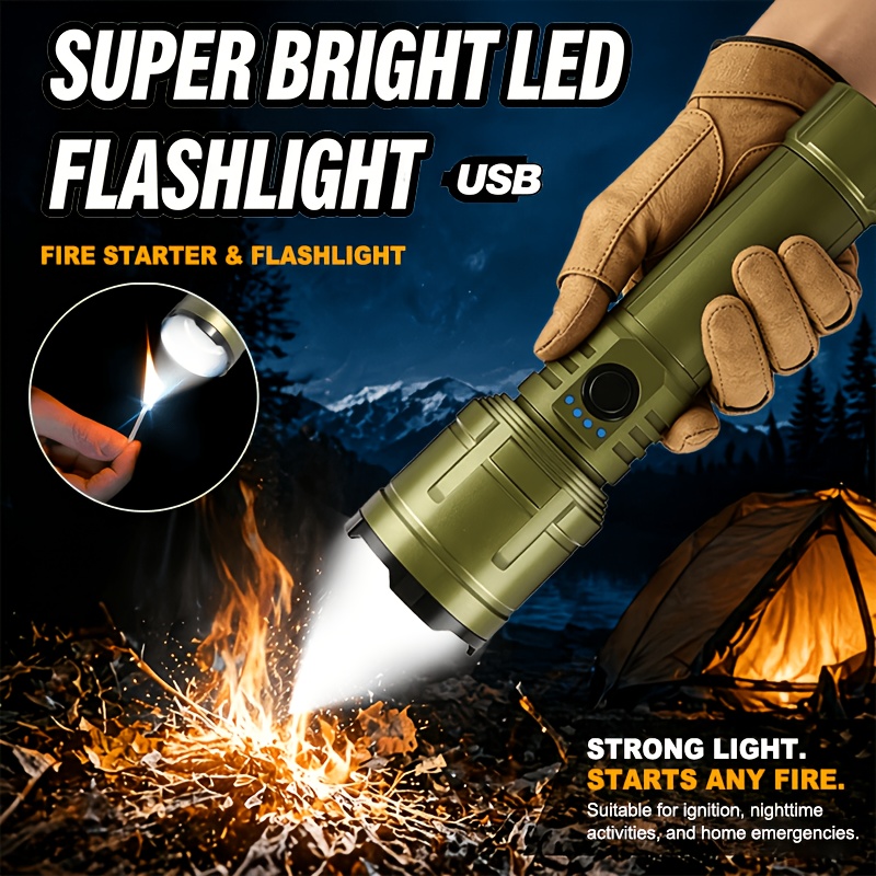 Outdoor Adventure Trips - Zaklamp, aansteker & powerbank combo, oplaadbaar,
