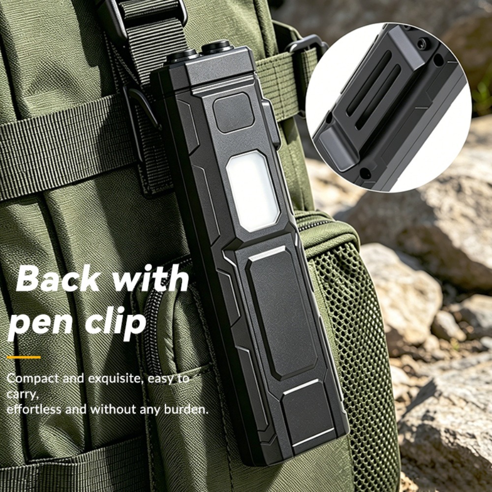 COB LED EDC-zaklamp met pencli - Outdoor Adventure Trips recensie en prijs