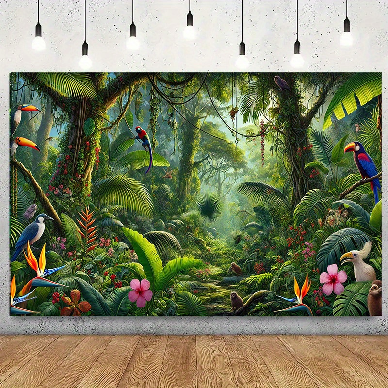 1pc Jungle Avontuur Achtergron - Outdoor Adventure Birthday Party recensie en prijs