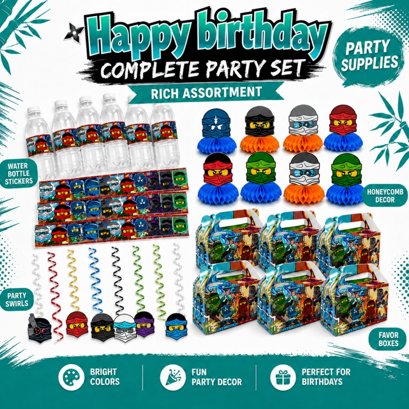 Ninja-combinatie verjaardagsfe - Outdoor Adventure Birthday Party recensie en prijs